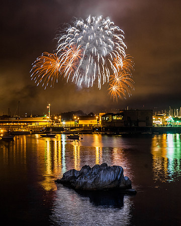 Fireworks over Monterey Bay