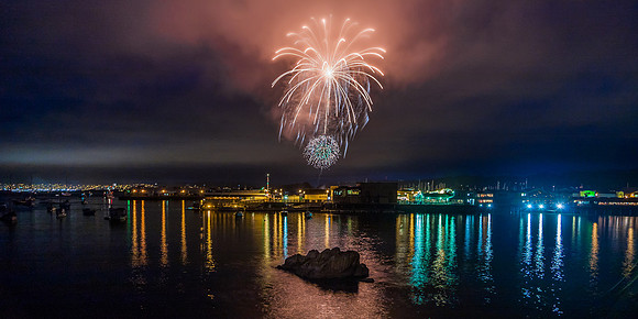 Fireworks over Monterey Bay