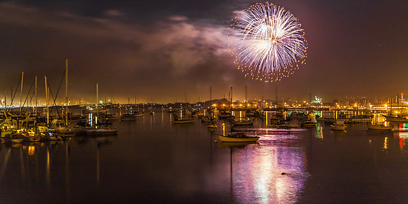 Fireworks over Monterey Bay