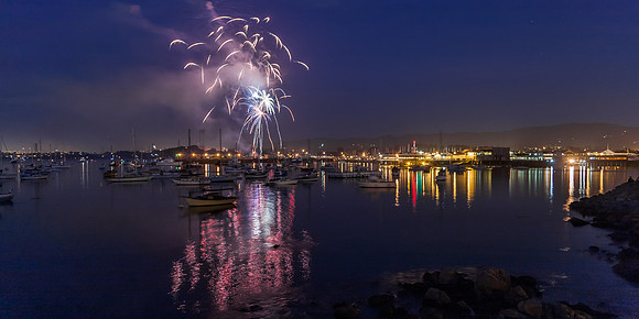 Fireworks over Monterey Bay