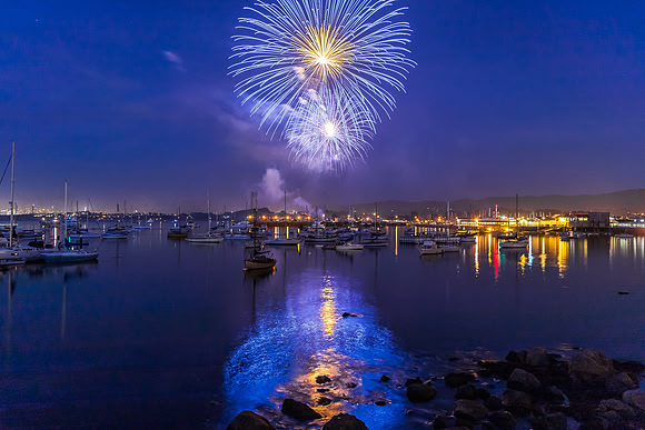 Fireworks over Monterey Bay